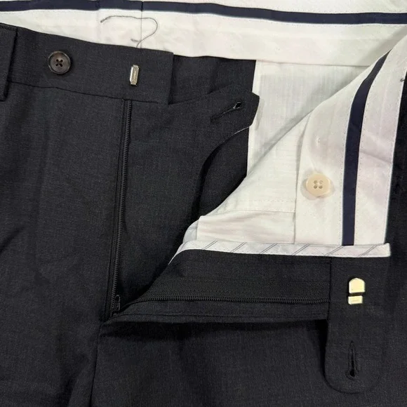 Suitsupply Brescia Trousers Mens 36x28 Grey Vitale Barberis Canonico Wool Casual - Picture 6 of 15